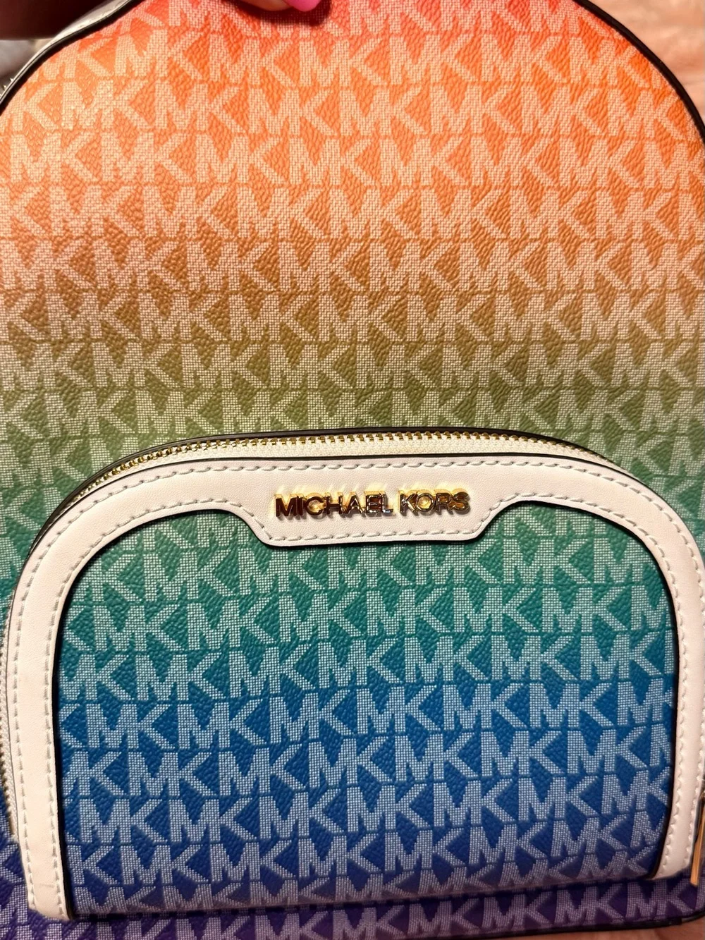 Michael Kors Rainbow Gradient Logo Backpack - Multicolor